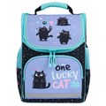 Ранец ПИФАГОР BASIC, 1 отделение, 3 кармана, эргономичная спинка, "Funny cats", 35х28х18 см, 273135 273135