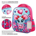Ранец ЮНЛАНДИЯ LIGHT, 2 отделения, "Pretty mouse", 3D панель, 38х29х16 см, 270606 270606