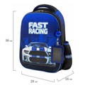 Ранец ЮНЛАНДИЯ LIGHT, 2 отделения, "Speedy car", 38х29х16 см, 270608 270608