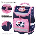 Ранец ЮНЛАНДИЯ WISE, 1 отделение, 3 кармана, устойчивое дно, "Donut worry", 37x29х15 см, 272073 272073
