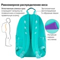 Рюкзак BRAUBERG FASHION CITY универсальный, карман-антивор, "K-pop", бирюзовый, 44х31х16 см, 229966 229966