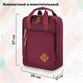 Рюкзак BRAUBERG FRIENDLY универсальный с длинными ручками, бордовый, 37х26х13 см, 270090 270090