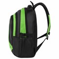 Рюкзак BRAUBERG HIGH SCHOOL универсальный, 3 отделения, "Лайм", черный/салатовый, 46х31х18 см, 225524 225524