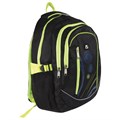 Рюкзак BRAUBERG HIGH SCHOOL универсальный, 3 отделения, "Неон", черный/салатовый, 46х31х18 см, 225520 225520
