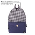 Рюкзак BRAUBERG SYDNEY универсальный, карман с пуговицей, бело-синий, узор клетка, 38х27х12 см, 228840 228840
