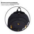 Рюкзак BRAUBERG TITANIUM универсальный, 3 отделения, черный, желтые вставки, 45х28х18 см, 224385 224385