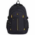 Рюкзак BRAUBERG TITANIUM универсальный, 3 отделения, черный, желтые вставки, 45х28х18 см, 224385 224385