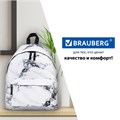 Рюкзак BRAUBERG СИТИ-ФОРМАТ универсальный, "White marble", бело-черный, 41х32х14 см, 229886 229886