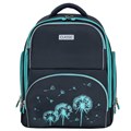 Рюкзак BRAUBERG CLASSIC, легкий каркас, премиум материал, "Dandelions", синий, 37x32х21 см, 270582 270582
