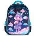 Рюкзак BRAUBERG KIDS FLOSSY, 2 отделения, 3 кармана, "Sky girl", 3D-панель, 40х28х18 см, 273179 273179