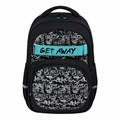 Рюкзак BRAUBERG MOTION, 2 отделения, 3 кармана, "Get away", СВЕТООТРАЖАЮЩИЙ ПРИНТ, 41х28х17 см, 273117 273117