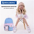 Рюкзак BRAUBERG PASTEL с термонашивками в комплекте, "Friendly bunnies", голубой, 40х29х14 см, 271423 271423