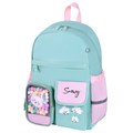 Рюкзак BRAUBERG PASTEL с термонашивками в комплекте, "Funny clouds", мятный, 40х29х14 см, 271421 271421