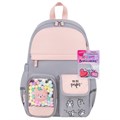Рюкзак BRAUBERG PASTEL с термонашивками в комплекте, "Sweet paws", серый, 40х29х14 см, 272064 272064