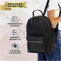 Рюкзак из экокожи BRAUBERG PODIUM женский, с отделением для планшета, черный, 34x25x13 см, 270817 270817