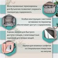 Рюкзак для мамы BRAUBERG MOMMY с ковриком, крепления на коляску, термокарманы, серый/розовый, 40x26x17 см, 270821 270821
