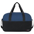 Сумка спортивная HEIKKI BASE (ХЕЙКИ), карман на молнии, черная/темно-синяя, 30x44x17 см, 272622 272622