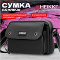 Сумка на плечо HEIKKI WALLET (ХЕЙКИ) два отделения, органайзер, черная, 15х20х5 см, 272639 272639