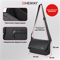 Сумка на плечо большая HEIKKI STREAM (ХЕЙКИ), карман-антивор, А5, черная, 22х31х8 см, 272640 272640