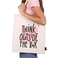 Сумка шоппер BRAUBERG, канвас, 40х35 см, бежевый, "Think outside the box", 271898 271898