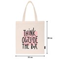 Сумка шоппер BRAUBERG, канвас, 40х35 см, бежевый, "Think outside the box", 271898 271898