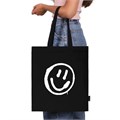 Сумка шоппер BRAUBERG, канвас, 40х35 см, черный, "Smiley", 271900 271900