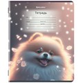 Тетрадь 12 л. BRAUBERG, косая линия, обложка картон, ЗВЕРУШКИ, 107289 107289