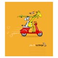Тетрадь 12 л., ПЗБМ клетка, выборочный лак, брайль, "Трое в лодке, не считая жирафа" (5 видов), 15960 404999