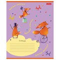 Тетрадь 18 л. HATBER клетка, обложка картон, "Fox Rules" (5 видов в спайке), 18Т5В1 106543