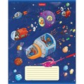Тетрадь 18 л. HATBER клетка, обложка картон, "Космическое приключение" (5 видов в спайке),18Т5В1 106263