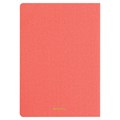 Тетрадь 48 л. в клетку обложка кожзам под лён, сшивка, A5 (147х210мм), КОРАЛЛОВЫЙ, BRAUBERG PASTEL, 403870 403870