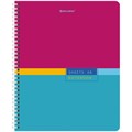 Тетрадь А5 48 л. BRAUBERG, гребень, клетка, глянцевая ламинация, "Color" (микс в спайке), 404342 404342