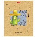 Тетрадь А5 48 л. HATBER скоба, клетка, матовая ламинация, "Мой друг Кактус" (микс в спайке), 074454, 48Т5лВ1 404473