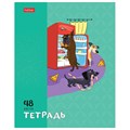 Тетрадь А5 48 л., HATBER скоба, клетка, обложка картон, "Dog mafia" (микс в спайке), 083566, 48Т5В1 405274