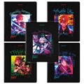 Тетрадь А5, 48 л. BRAUBERG, скоба, клетка, глянцевый лак, "Anime" (микс в спайке), 404348 404348
