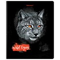 Тетрадь А5, 48 л., BRAUBERG, скоба, клетка, выборочный лак, "Wild eyes" (микс в спайке), 404343 404343