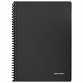Тетрадь А5 80 л. BRAUBERG "Metropolis", спираль пластиковая, клетка, обложка пластик, ЧЕРНЫЙ, 404745 404745