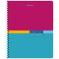 Тетрадь А5 80 л. BRAUBERG, гребень, клетка, обложка картон, "Color" (микс в спайке), 404413 404413