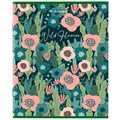 Тетрадь А5, 96 л., BRAUBERG, скоба, клетка, глянцевая ламинация, "Wild Flowers", 404429 404429