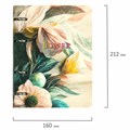 Тетрадь на кольцах А5 160х212 мм, 120 листов, картон, фольга, клетка, BRAUBERG, "Delicate flowers", 404737 404737
