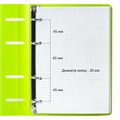 Тетрадь на кольцах А5 160х215 мм, 80 л., пластик, клетка, BRAUBERG, "Салатовый", 403250 403250