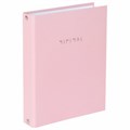 Тетрадь на кольцах А5 175х215 мм, 120 л., твердый картон, матовая ламинация, клетка, BRAUBERG "Minimal pink", 404998 404998