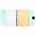 Тетрадь на кольцах А5 175х220 мм, 120 л., пластик, на липучке, с разделителями, BRAUBERG, Мятный, 404638 404638