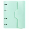 Тетрадь на кольцах А5 175х220 мм, 120 л., пластик, на липучке, с разделителями, BRAUBERG, Мятный, 404638 404638