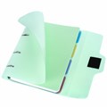 Тетрадь на кольцах А5 175х220 мм, 120 л., пластик, на липучке, с разделителями, BRAUBERG, Мятный, 404638 404638