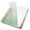 Тетрадь на кольцах А5 175х220 мм, 120 л., пластик, с разделителями, BRAUBERG, Зеленый, 404629 404629
