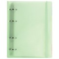 Тетрадь на кольцах А5 175х220 мм, 120 л., пластик, с резинкой и разделителями, BRAUBERG, Зеленый, 404632 404632