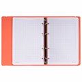 Тетрадь на кольцах А5 175х220 мм, 120 л., пластик, с резинкой, BRAUBERG, Коралловый, 404621 404621