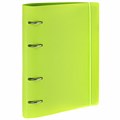 Тетрадь на кольцах А5 175х220 мм, 120 л., пластик, с резинкой, BRAUBERG, Салатовый, 404619 404619