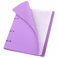 Тетрадь на кольцах А5 175х220 мм, 120 л., пластик, с резинкой, BRAUBERG, Сиреневый, 404620 404620
